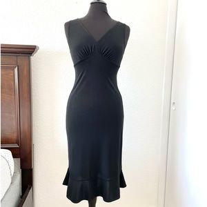 BCBG Midi Slip Dress with Flounce at Bottom - S